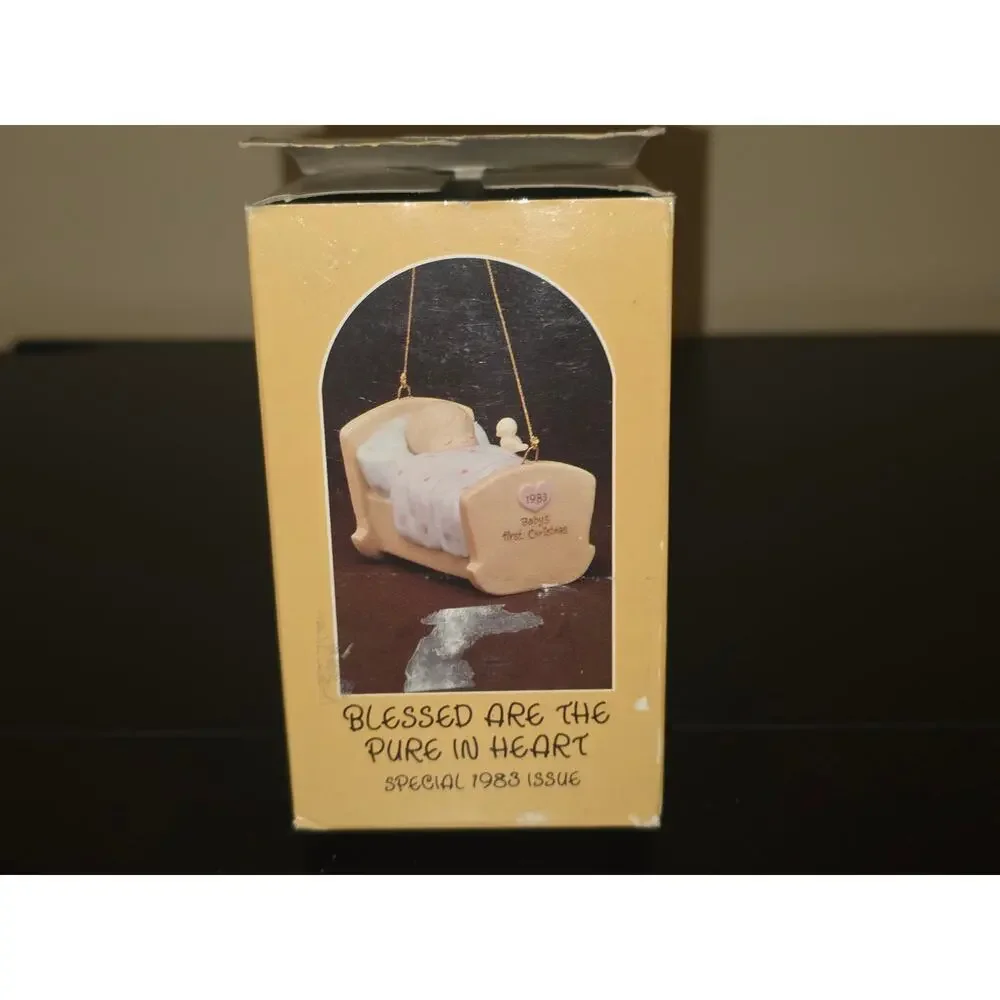 Precious Moments 1983 Porcelain Ornament -Blessed Are‎ The Pure In Heart E0518